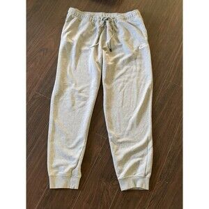 Nike Mens XL Gray Jogging Cuffed Sweat Pants Swoosh Track Gym Drawstring